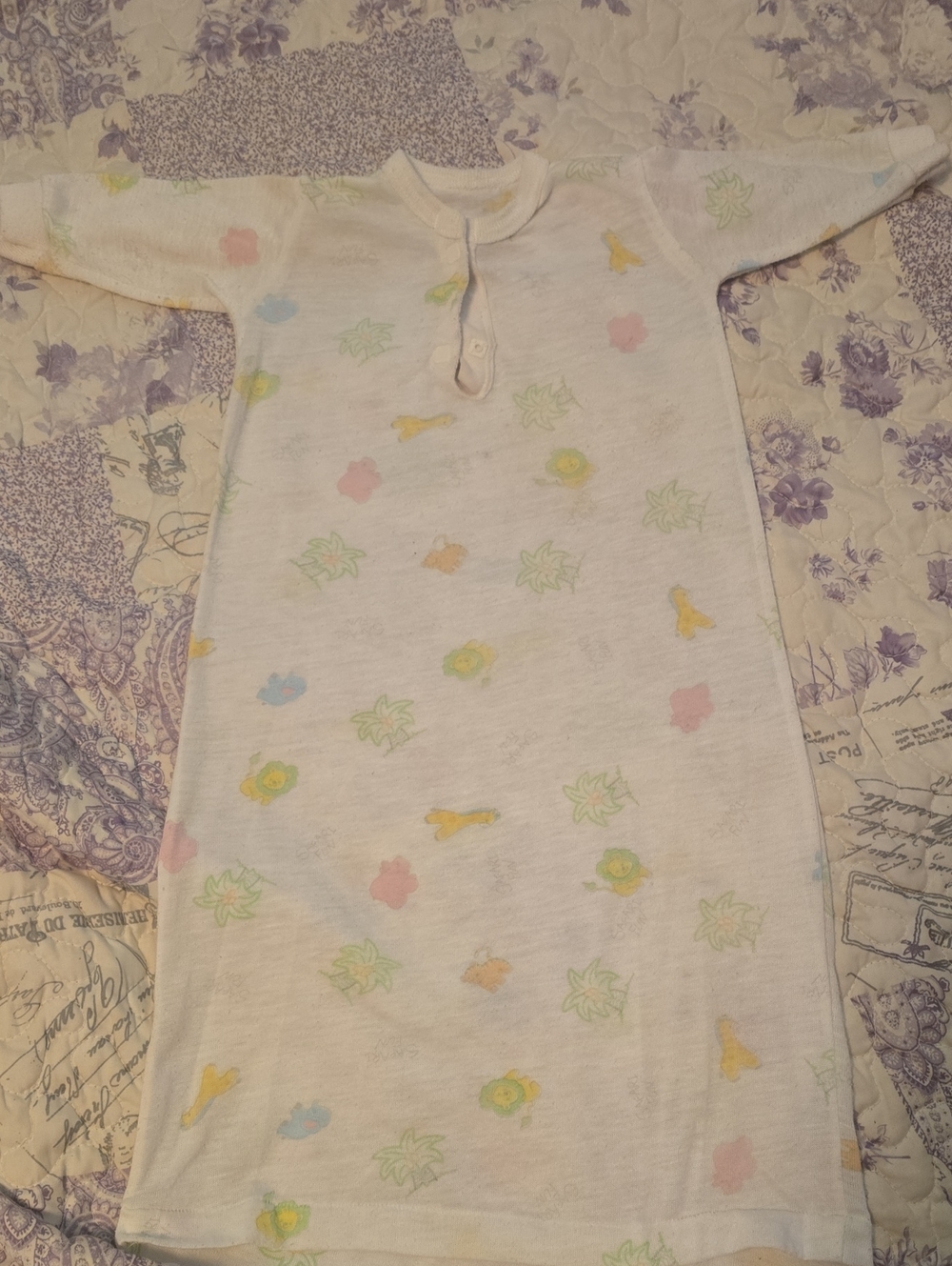 Vintage Soft White Baby Gown
